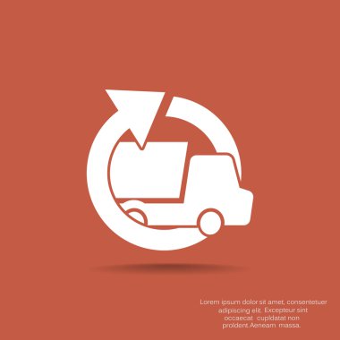 Yuvarlak ok ile basit kamyon