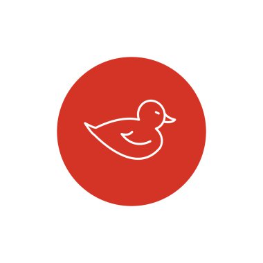 Oyuncak ördek yavrusu anahat web simgesi