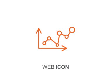 Eğri çizgi grafik simgesini