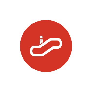 Adam yürüyen merdiven bilgi işareti