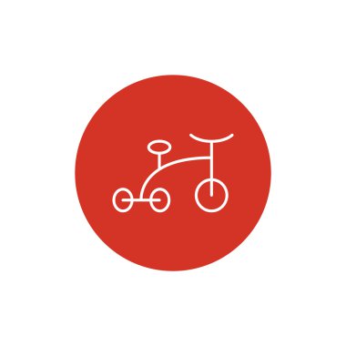 Bebek üç tekerlekli bisiklet simgesi