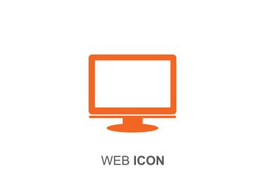 Boş monitör ekran web simgesi