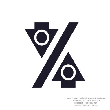 Yüzde işareti ile okları