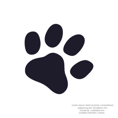 Köpek pençe parça basit simgesi