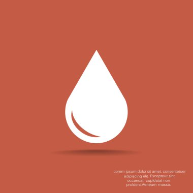 Sıvı damlacık basit web simgesi, anahat vektör çizim