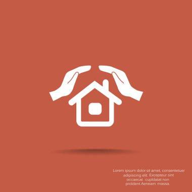 Eller basit simgesi olan ev