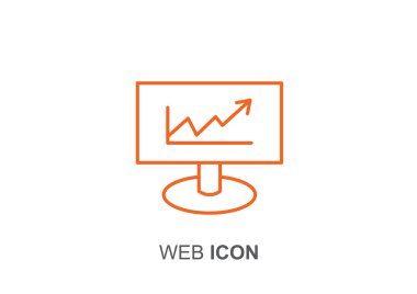 Grafik web simgesi, anahat vektör çizim ile izlemek