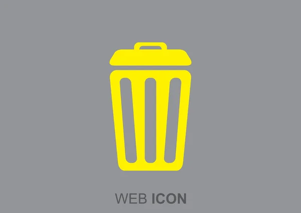 폐기물 빈 간단한 웹 아이콘 — 스톡 벡터