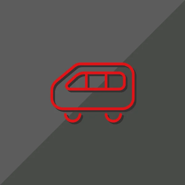 Eenvoudige bus front web pictogram — Stockvector