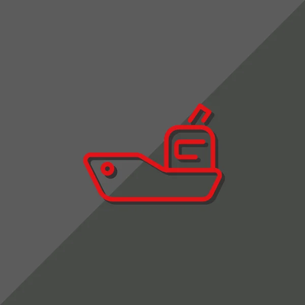 Eenvoudige sleepboot web pictogram — Stockvector