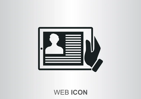 Eenvoudige web pictogram digitale tablet — Stockvector