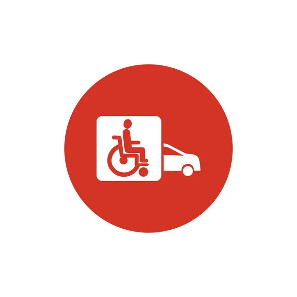 Handicap in auto-pictogram — Stockvector