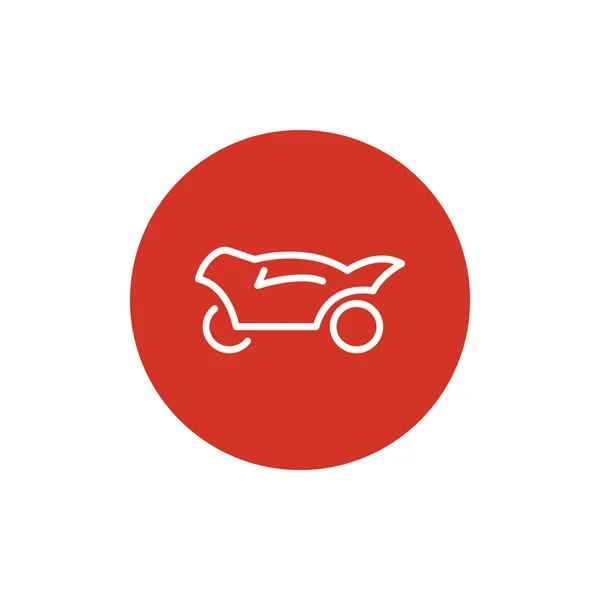 Motorfiets web pictogram — Stockvector