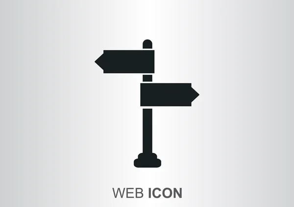 Web-Ikone mit Straßenzeiger — Stockvektor