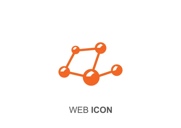 Ícone de web composto molecular — Vetor de Stock