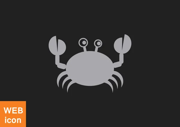 Doodle crab web icon — Stock Vector