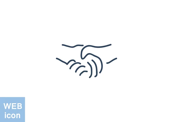Handshake simple web icon — Stock Vector