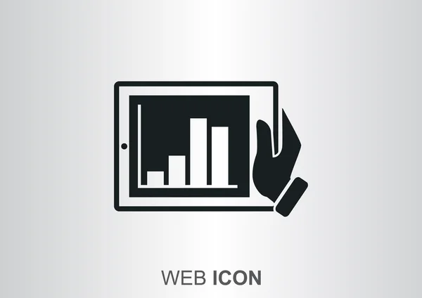 Ikona webu digitální tablet — Stockový vektor
