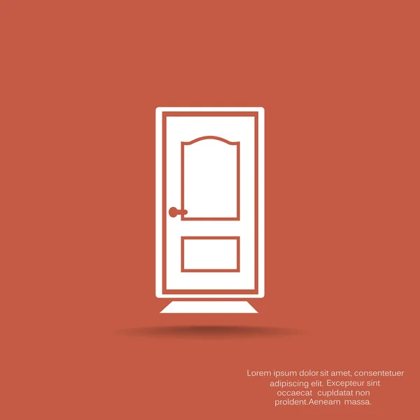 Closed door web icon — Stock Vector