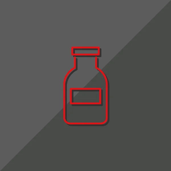 Medicina botella web icono, esquema simple vector ilustración — Vector de stock
