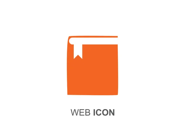 Stängd bok web icon — Stock vektor