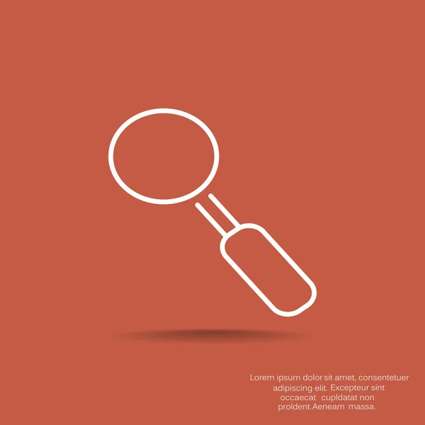 Simple magnifying glass icon — Stock Vector