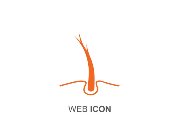 Beschädigtes Haar Web-Symbol — Stockvektor