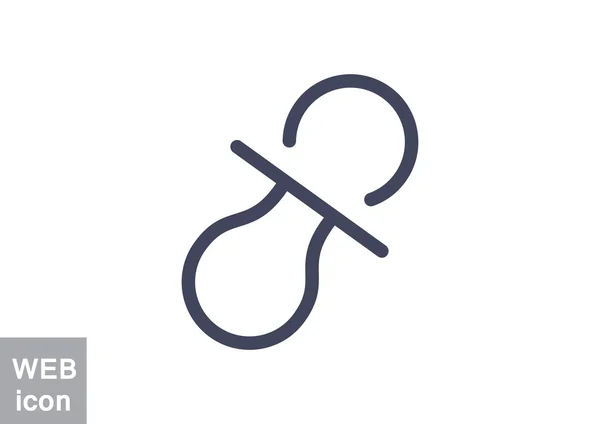 Eenvoudige fopspeen pictogram — Stockvector