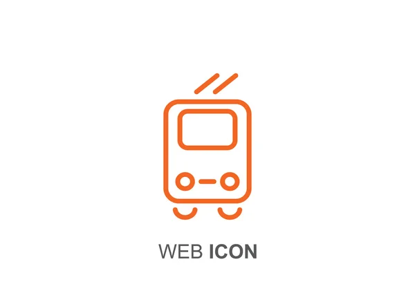 Icône web tram — Image vectorielle