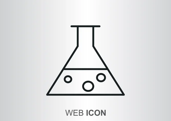 Chemiekolben einfaches Web-Symbol — Stockvektor