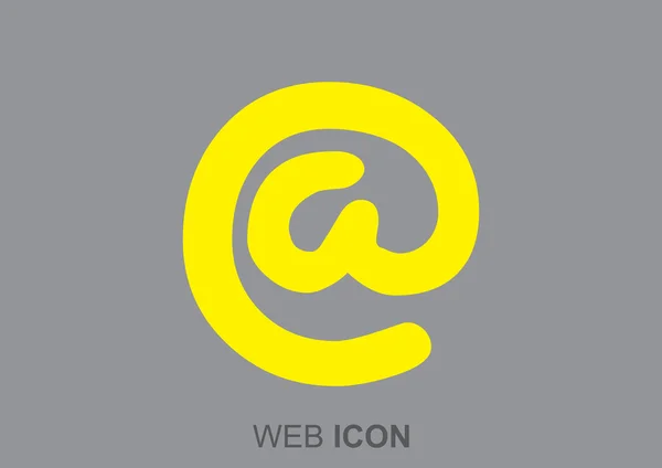 Ampia icona web segno e-mail, illustrazione vettoriale — Vettoriale Stock