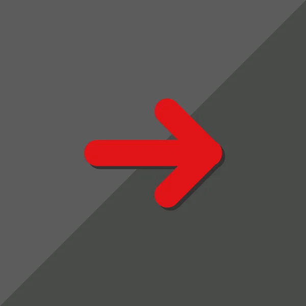 Flecha apuntando icono derecho — Vector de stock