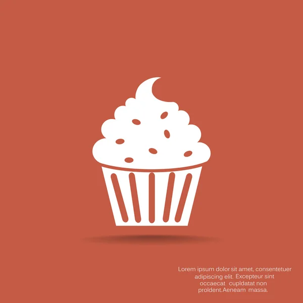 Cupcake desert pictograma web — Vector de stoc