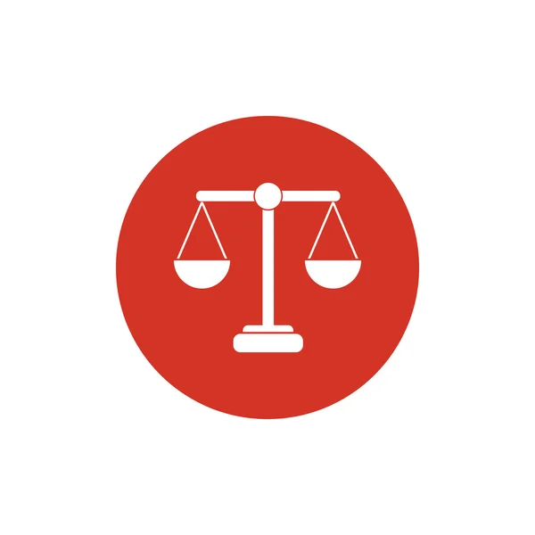 Escalas de justicia icono web simple — Vector de stock