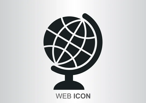 Eenvoudige wereldbol web icoon — Stockvector