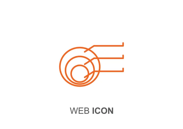 Rounded infographic web icon — Stock Vector