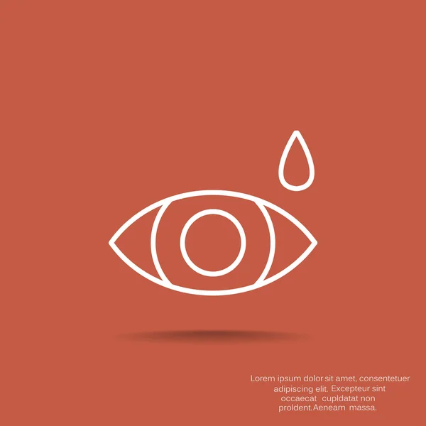 Gotas para los ojos icono simple — Vector de stock