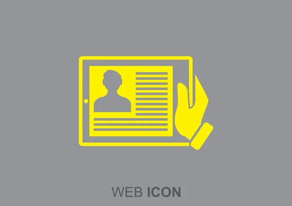 Eenvoudige web pictogram digitale tablet — Stockvector