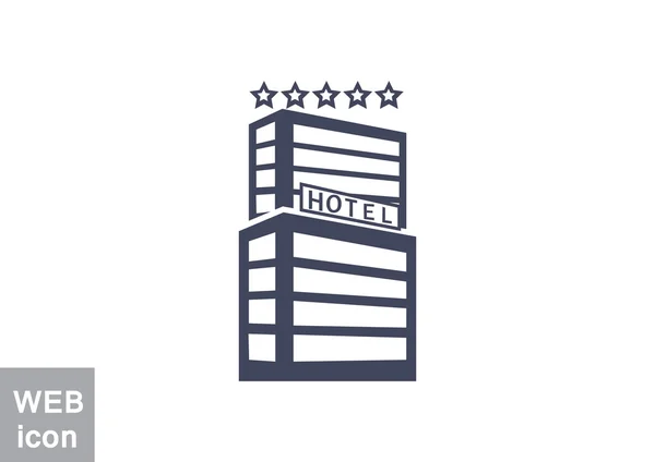 Hotel gebouw eenvoudige pictogram — Stockvector