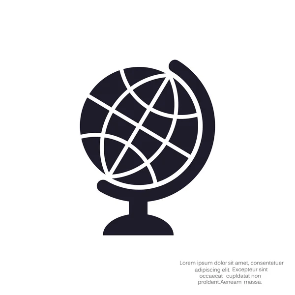 Globo simple icono web — Vector de stock