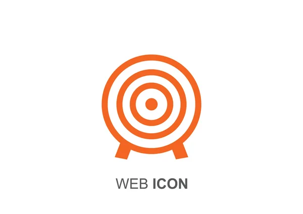 Icône Web cible arrondie — Image vectorielle