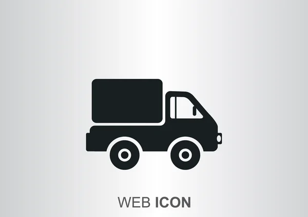 Icono web de camión simple, esquema ilustración de vectores — Archivo Imágenes Vectoriales