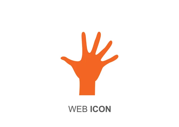 Open palm web icon — Stock Vector