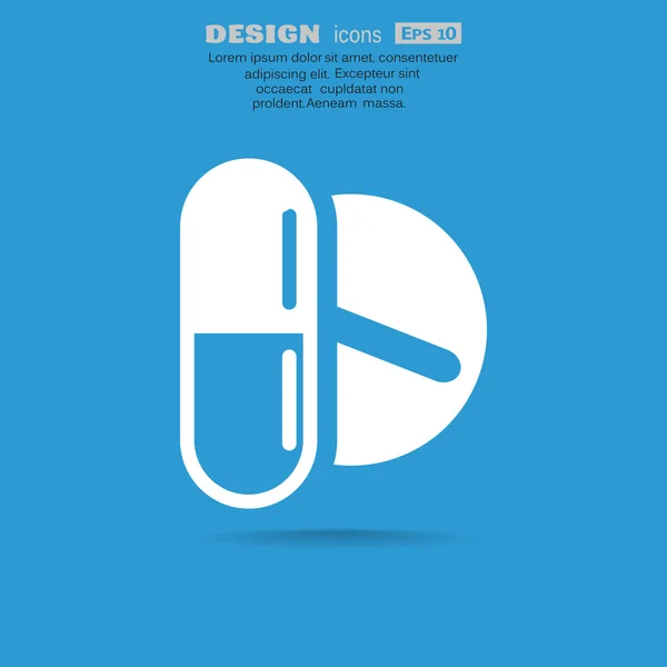 Медицинские таблетки икона веб — стоковый вектор