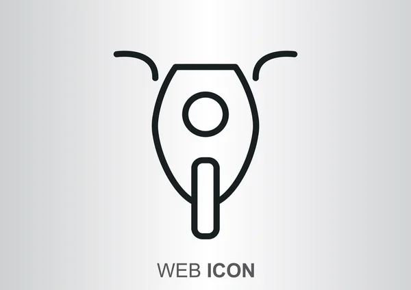 Ícone web motocicleta simples — Vetor de Stock