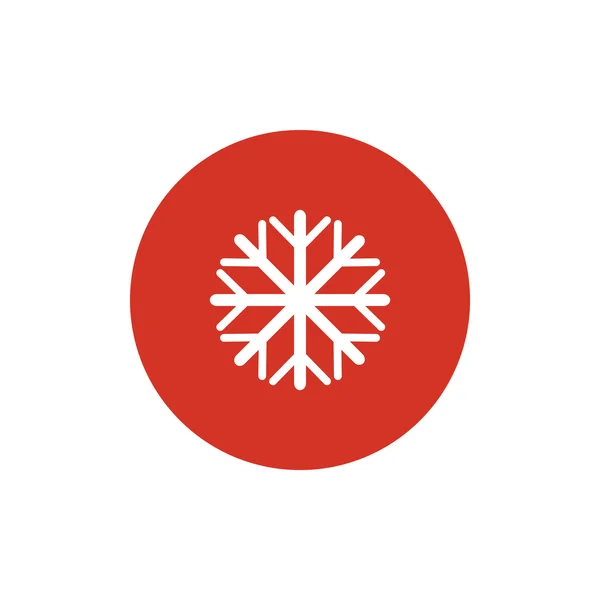 Copo de nieve icono web simple — Vector de stock