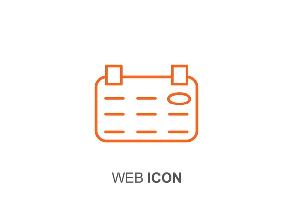 Folha de calendário ícone web simples —  Vetores de Stock