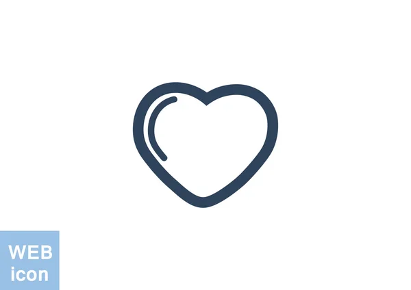 Простая иконка сердца, набросок векторной иллюстрации — стоковый вектор