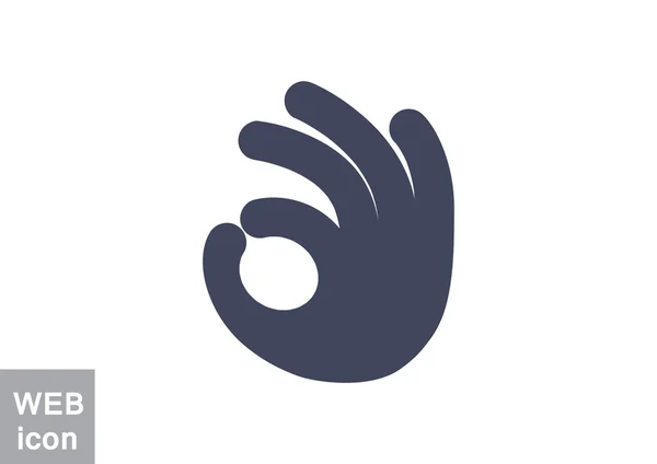 Ok icône web geste — Image vectorielle