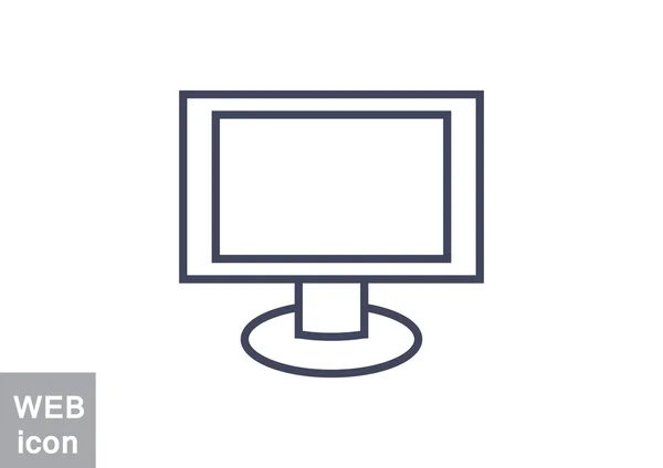 Boş monitör ekran web simgesi — Stok Vektör